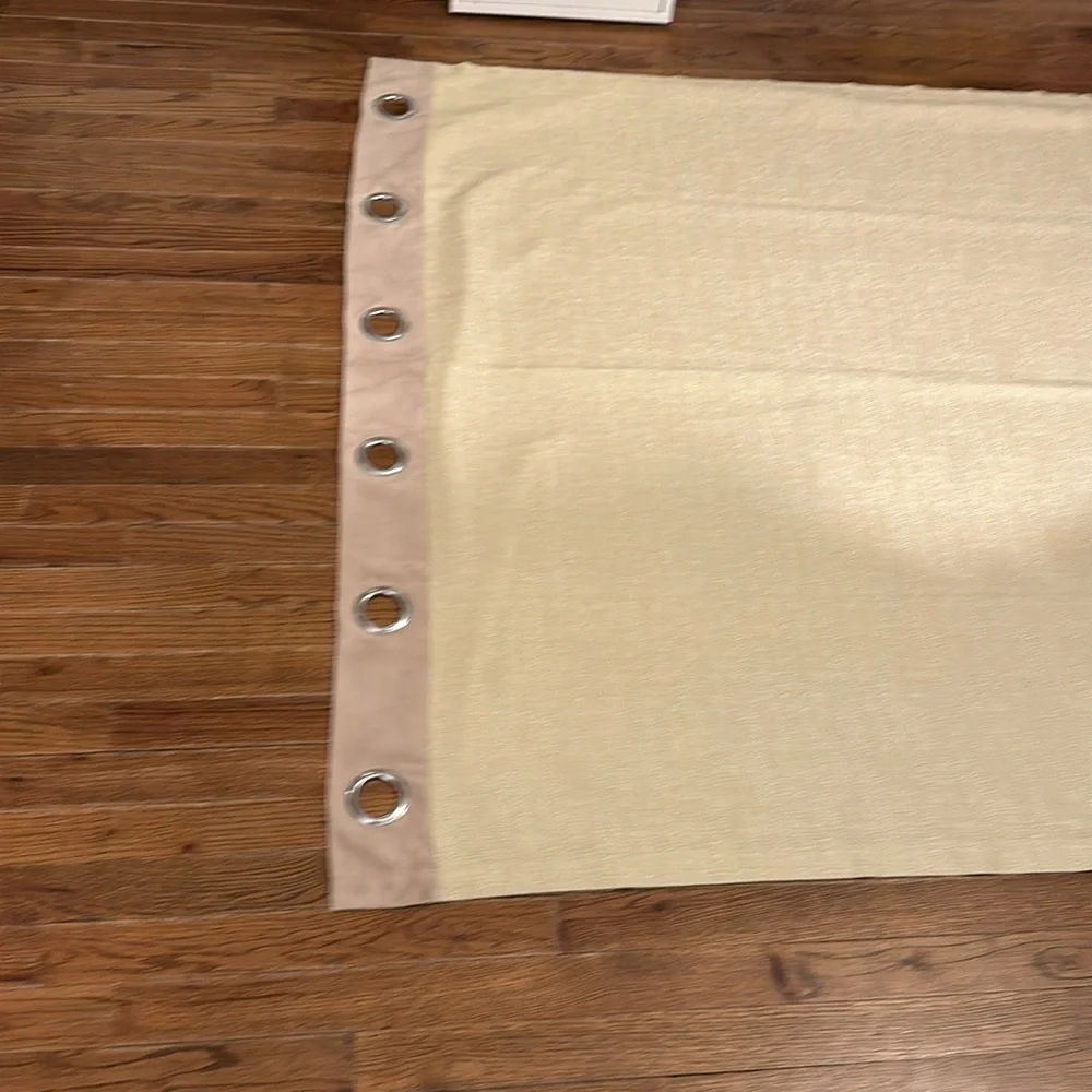 4 Crème color long curtains, big eyelets for curtain rod🤎🤎🤎
